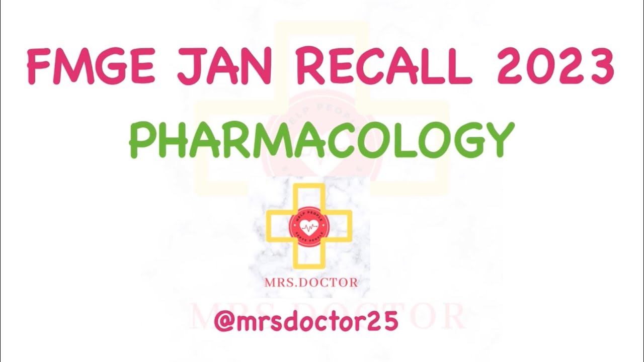 FMGE 2023 Recall ​@MrsDoctor25 ​⁠​⁠​⁠​⁠ #pharmac#FMGE #USMLE #NEETPG #NEXTPG #FIRSTAID #FMGE2023