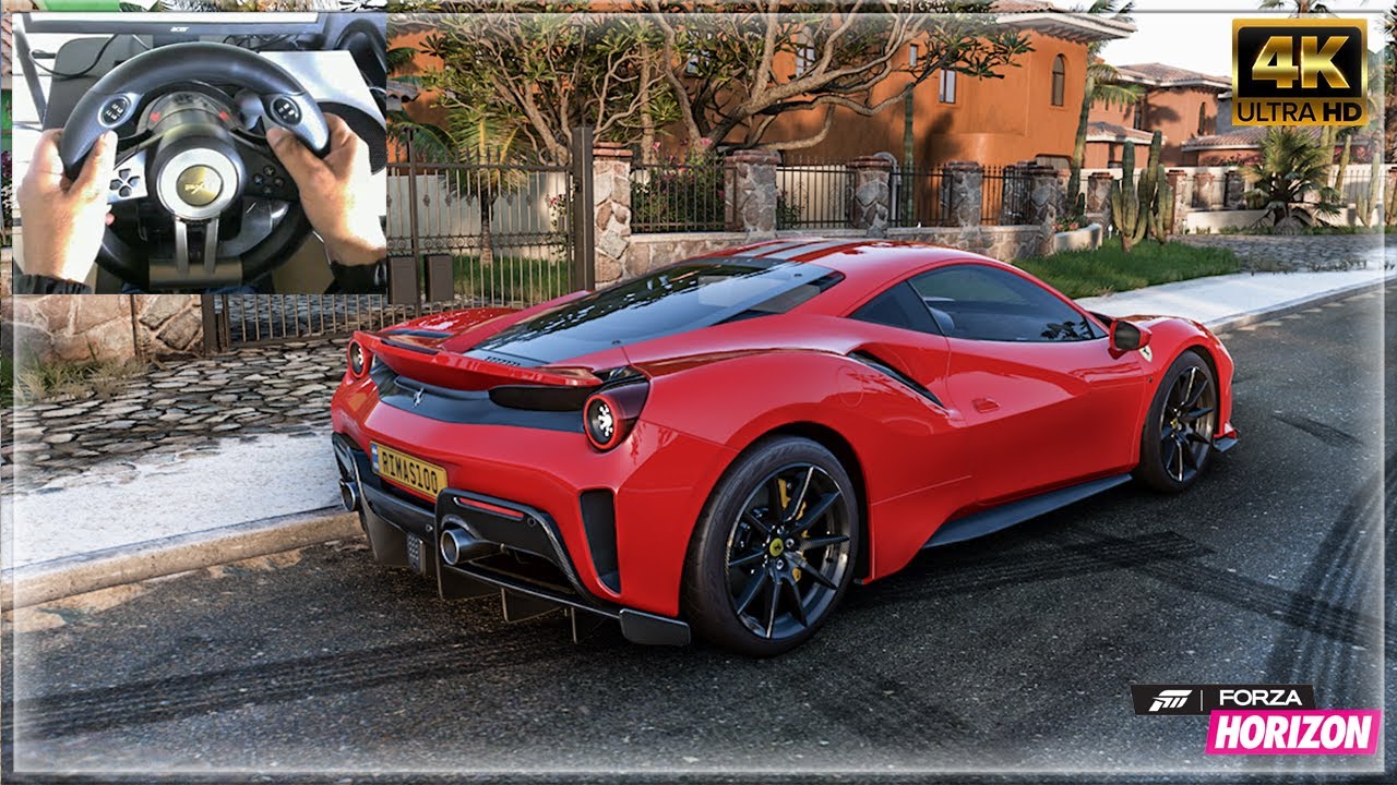 Ferrari 488 Pista : Forza Horizon 5 | Xbox Series S | Steering Wheel Gameplay be like...