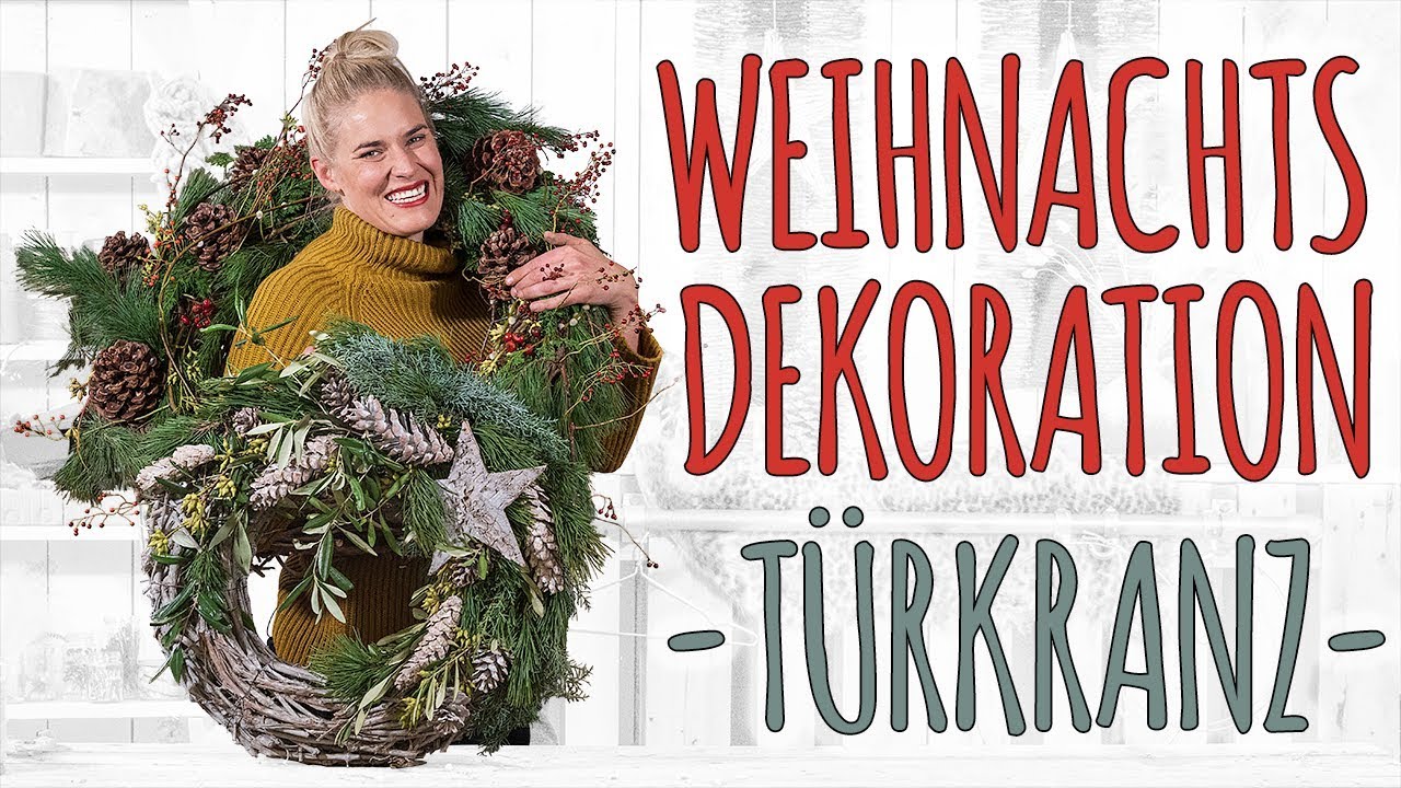 WEIHNACHTSDEKO FÜR VOR DIE HAUSTÜR, NATUR-PUR - TÜRKRANZ DIY