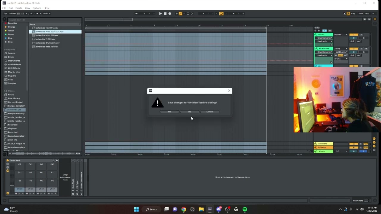 Tsuruda - MAKING A BEAT FROM SCRATCH - Twitch Livestream (2023.01.29)