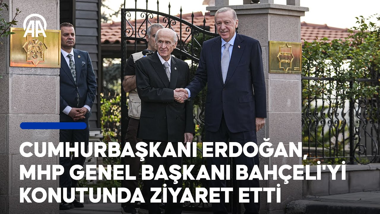 Cumhurbaşkanı Erdoğan, MHP Genel Başkanı Bahçeli’yi konutunda ziyaret etti.