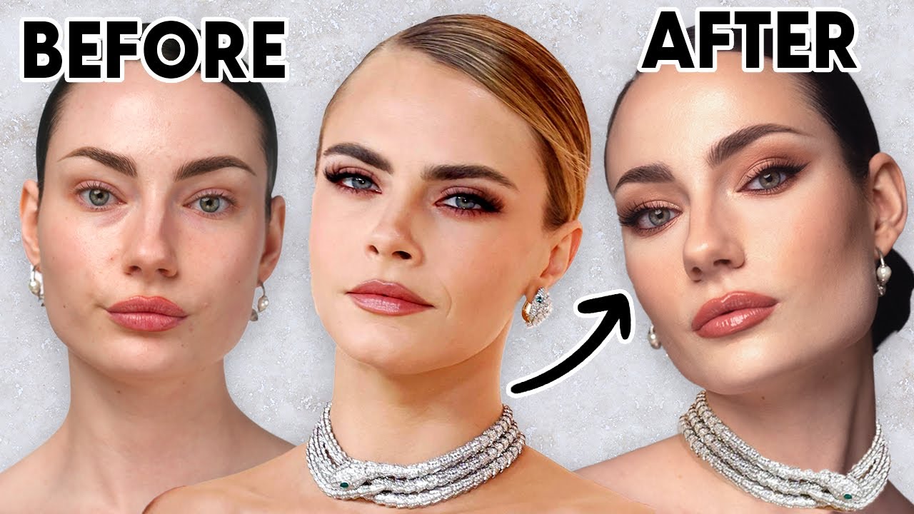 Cara Delevingne’s Oscars 2023 Red Carpet Makeup Look | Celebrity Makeup Transformation!