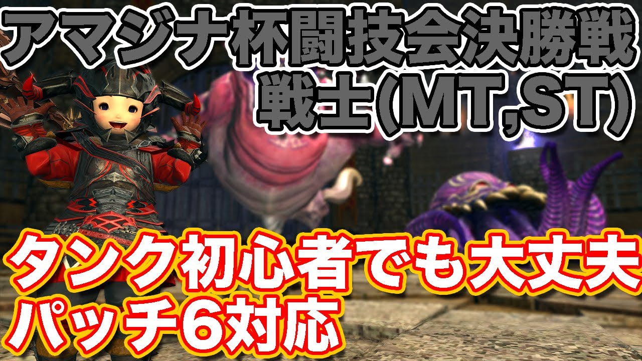 【FF14】アマジナ杯闘技会決勝戦に戦士(MT,ST)で挑戦【タンク初心者入門 パッチ6対応2023年版】