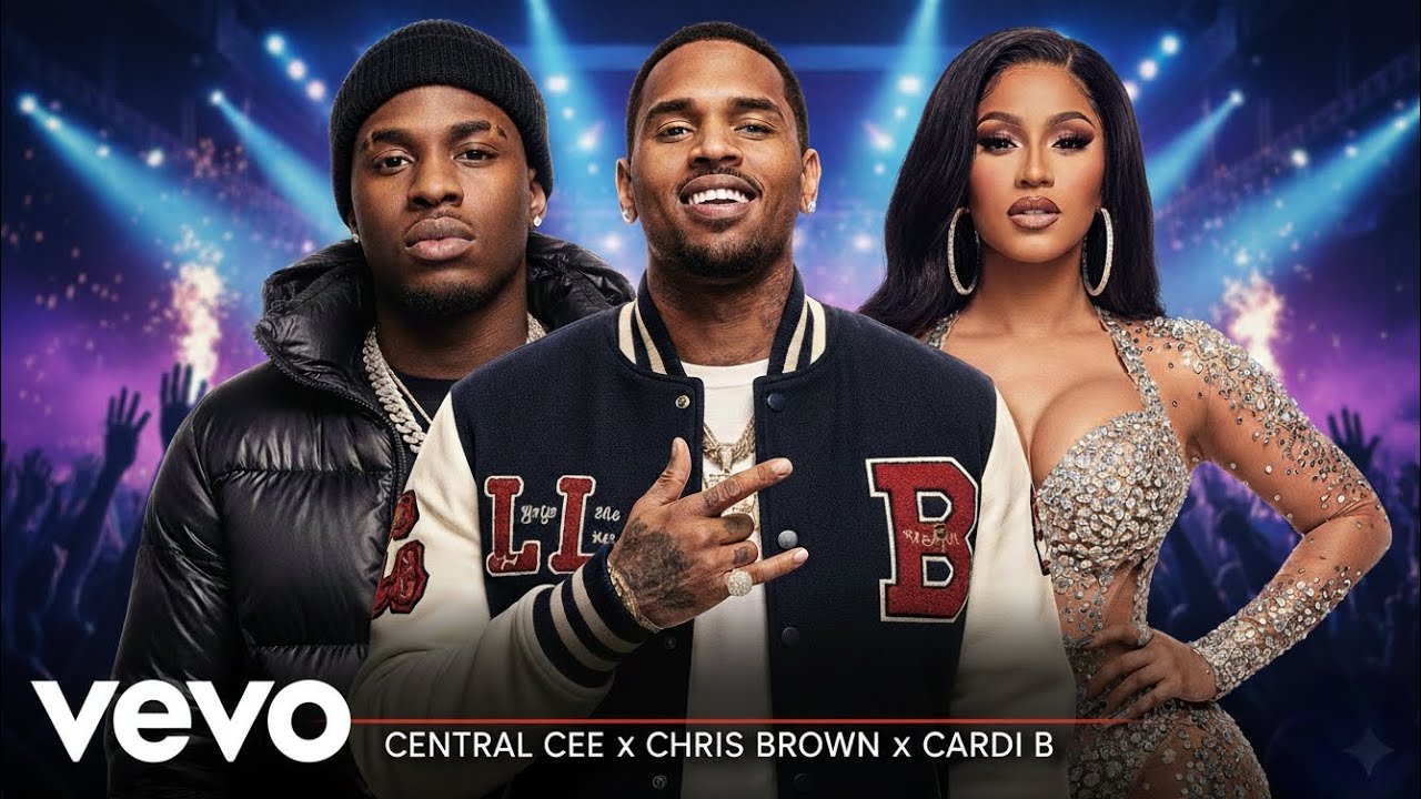 Central cee ft Chris brown  ft Cardi B -JUST YOU- (Lyrics video)