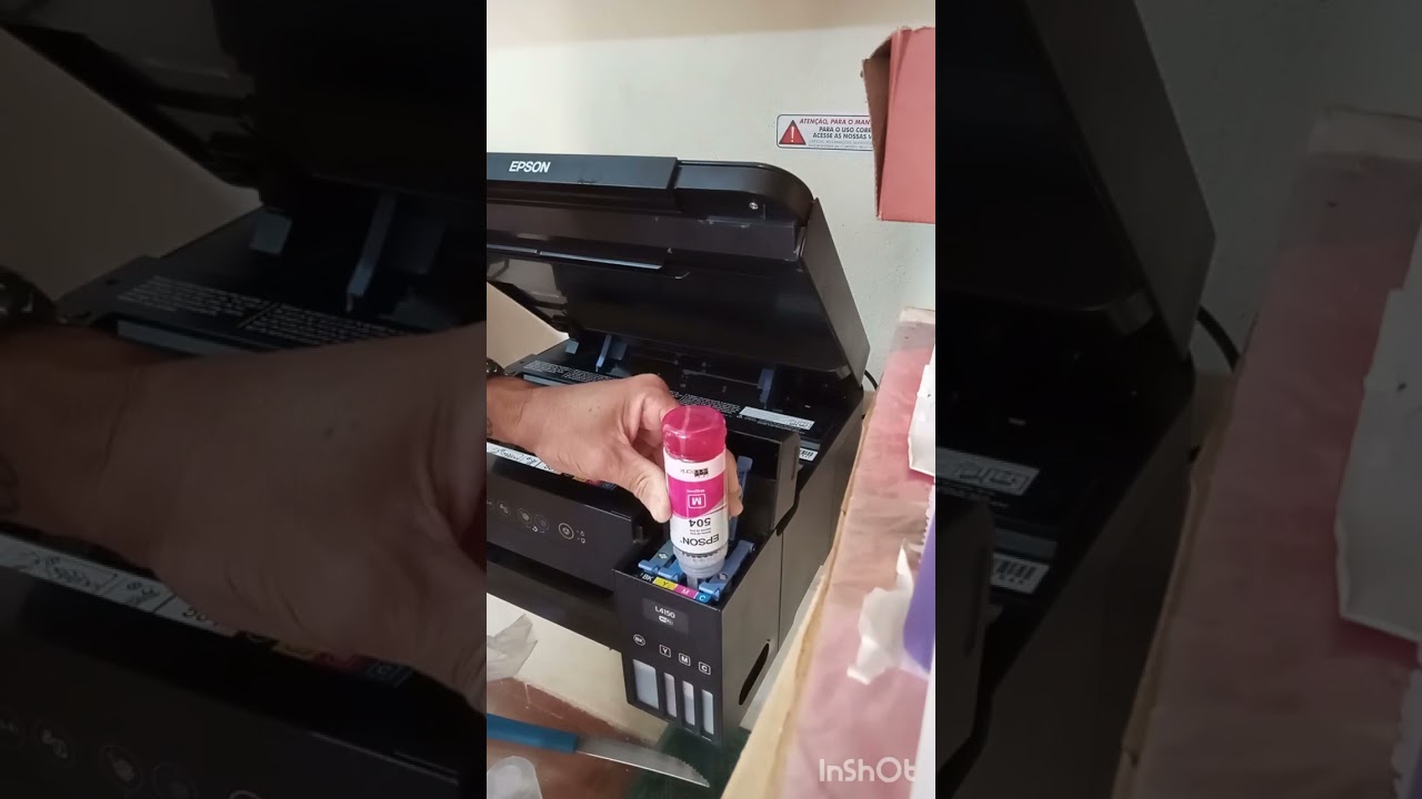como abastecer tinta da impressora Epson L4150
