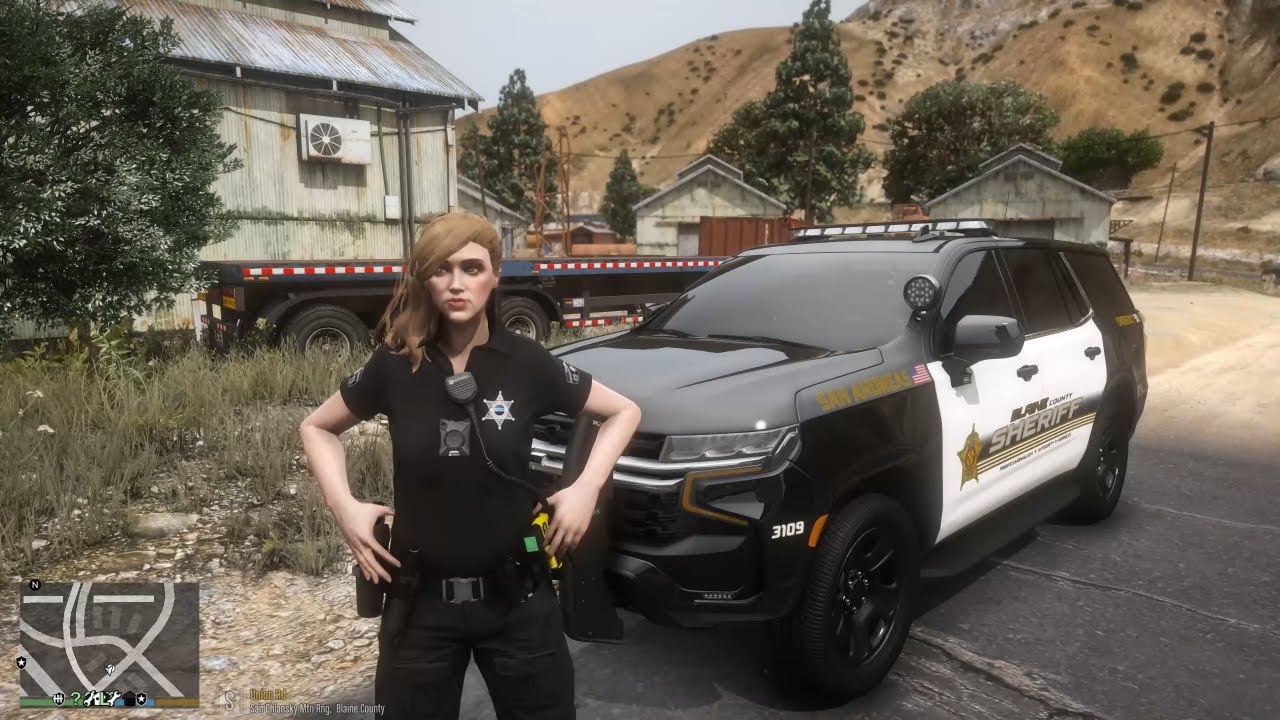 Gta 5 LSPDFR Playing As A Female BCSO Local Sheriff - Tahoe PPV Routine Patrol
