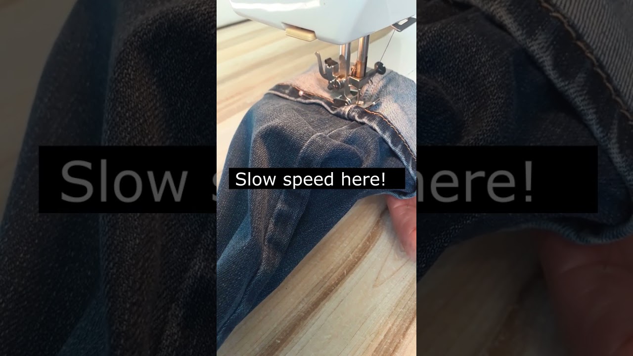 How to Hem Jeans with Keepeing Original Hem