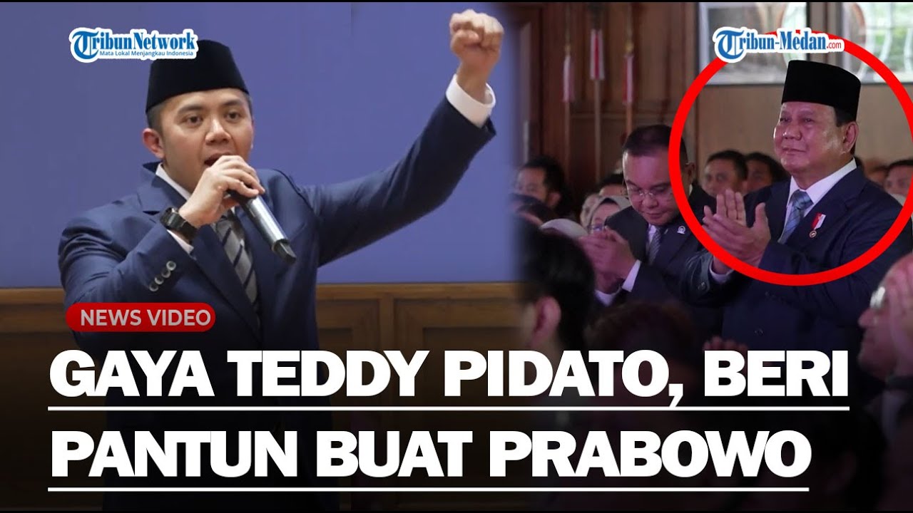 BERAPI-API! SESKAB TEDDY Kepalkan Tangan Pidato di Depan Prabowo : Presiden Pertama....