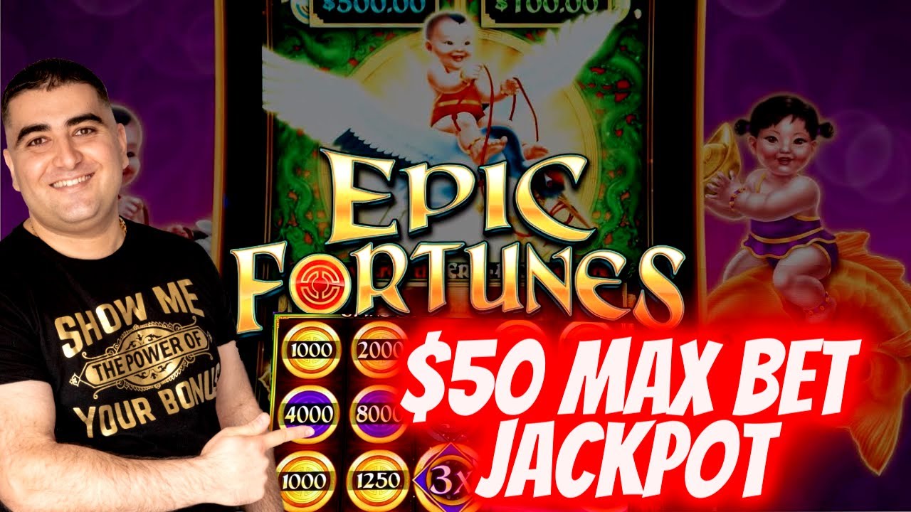 $50 Max Bet HANDPAY JACKPOT On EPIC FORTUNE New Slot | Las Vegas Casino JACKPOTS WINNER ! PART 3