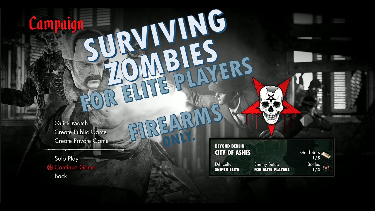 ZAT. City of Ashes. Sniper Elite difficulty - Enemy Setup 'for Elite players. Firearms only....