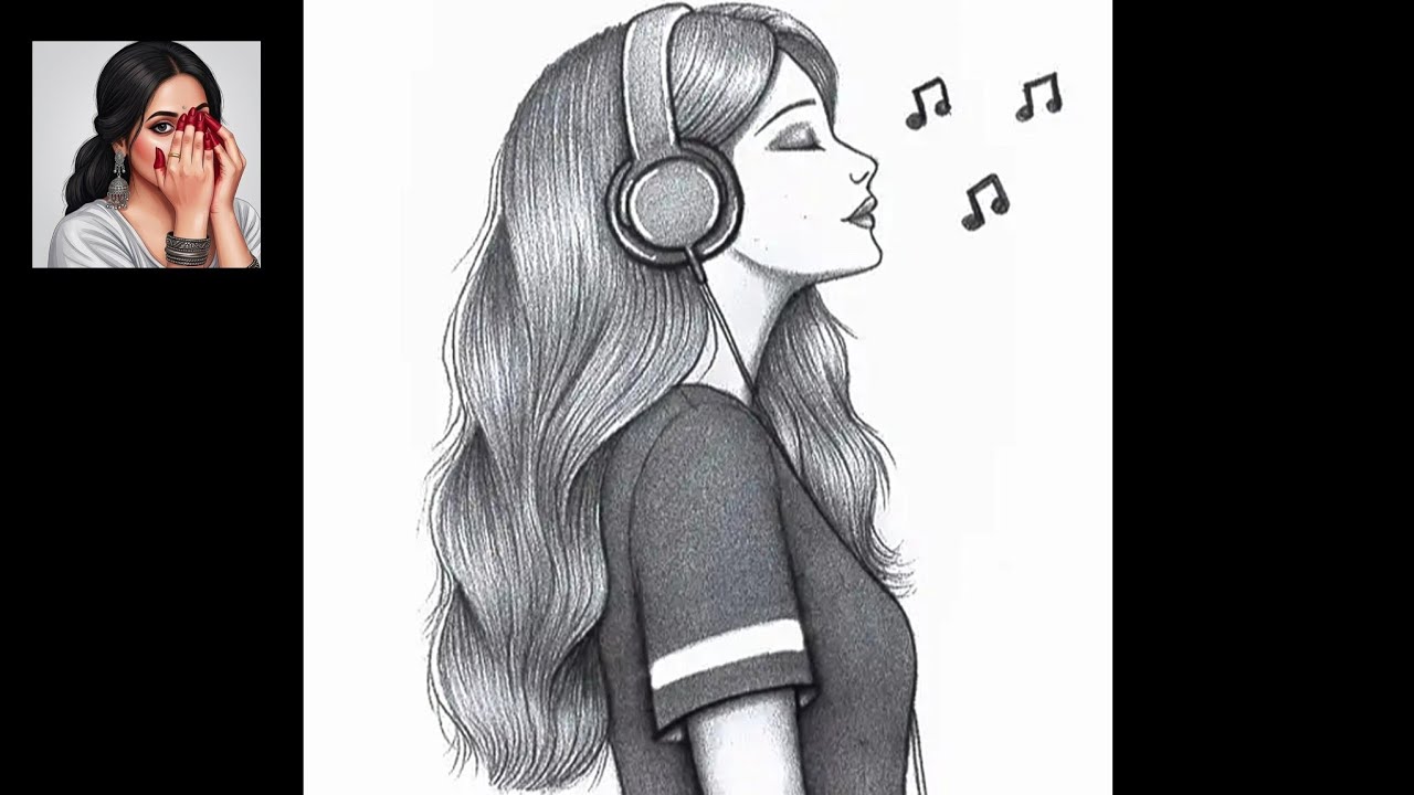 How to draw a girl wearing headphones in this easy, step-by-step pencil sketch tutorial. Drawing