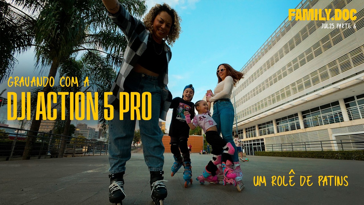 Usando a DJI ACTION 5 PRO para gravar um rolê de Patins em São Caetano - JUN25 Parte 6 | FAMILY.DOC