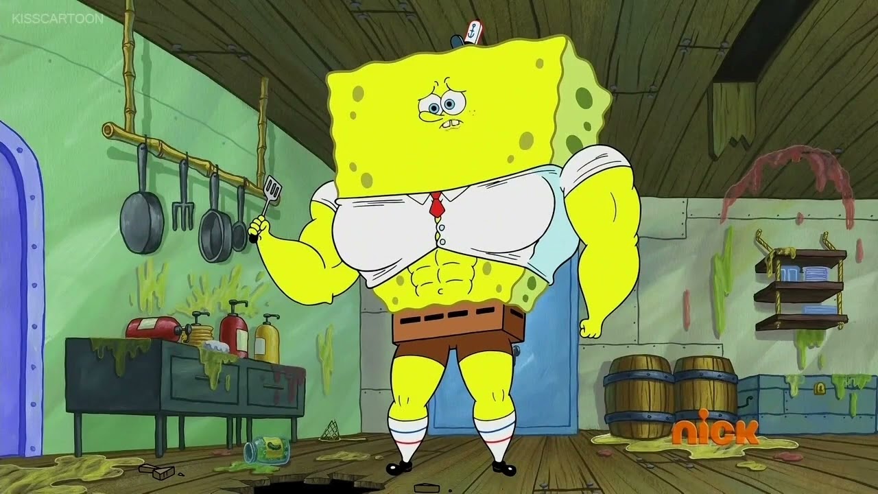 SpongeBob- Squidward and SpongeBob Muscle Growth