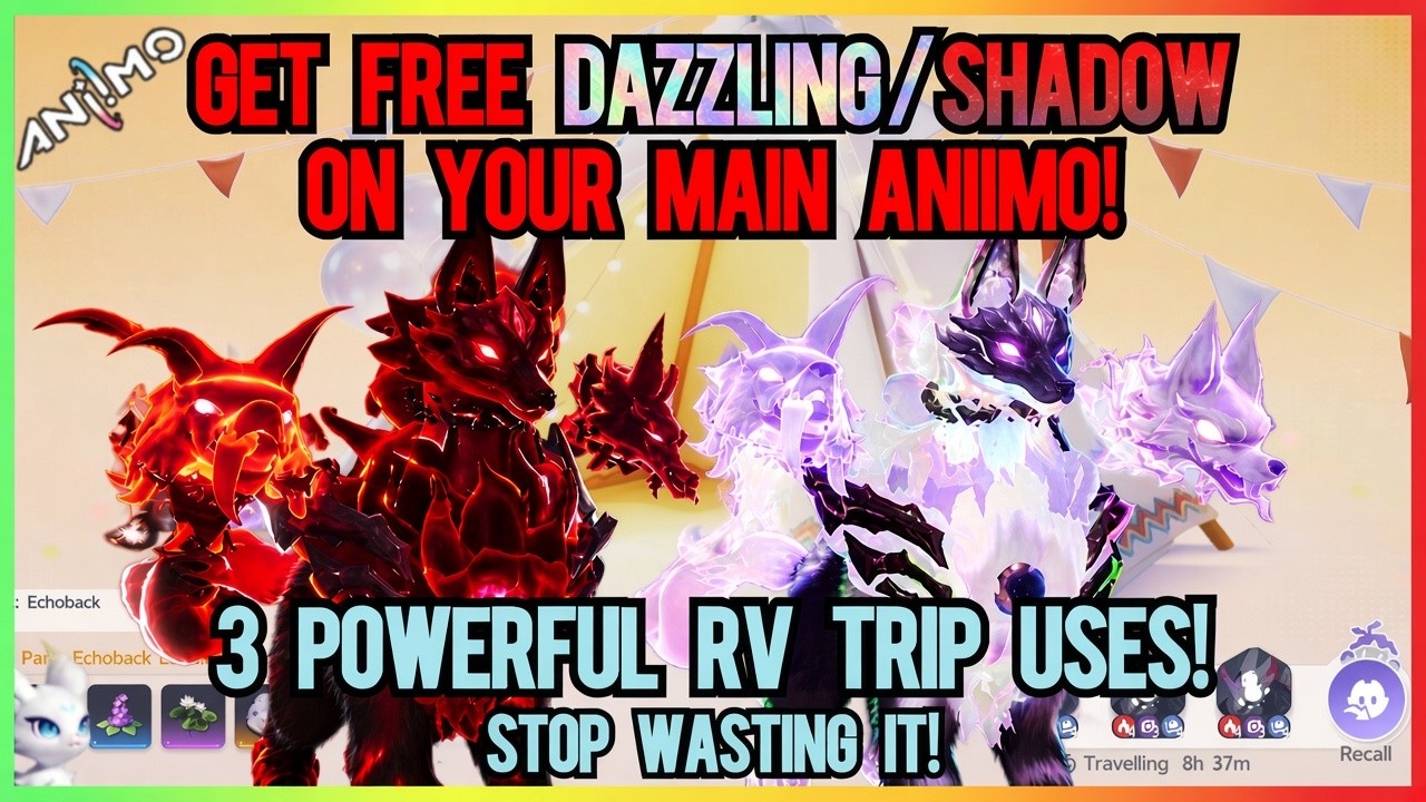 You could get FREE Dazzling or Shadow Sparkle on your main Aniimo! Mysterious Eggs / RV Trip tricks!