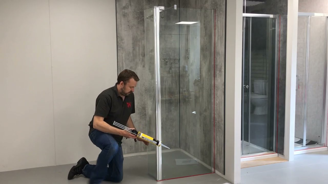 Wolseley, Nabis wet-room panel (return) - Install step 5, Sealant Application