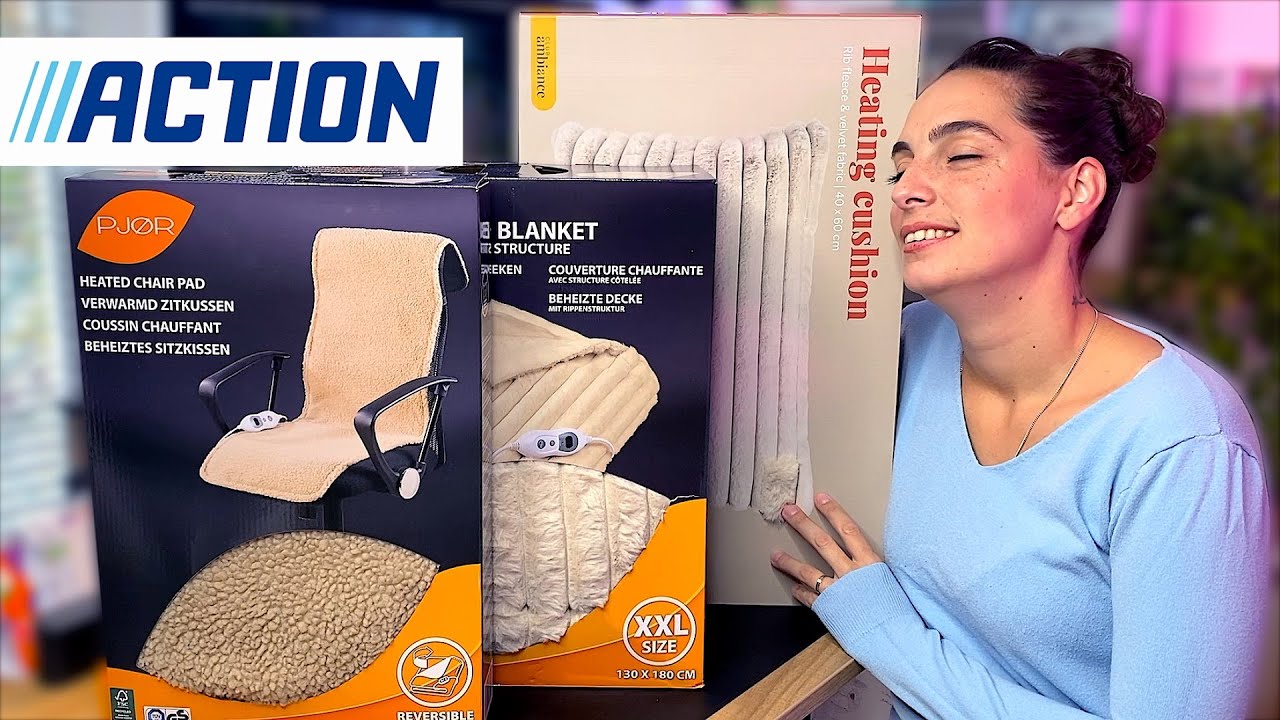 Couverture et Coussin chauffant de chez ACTION