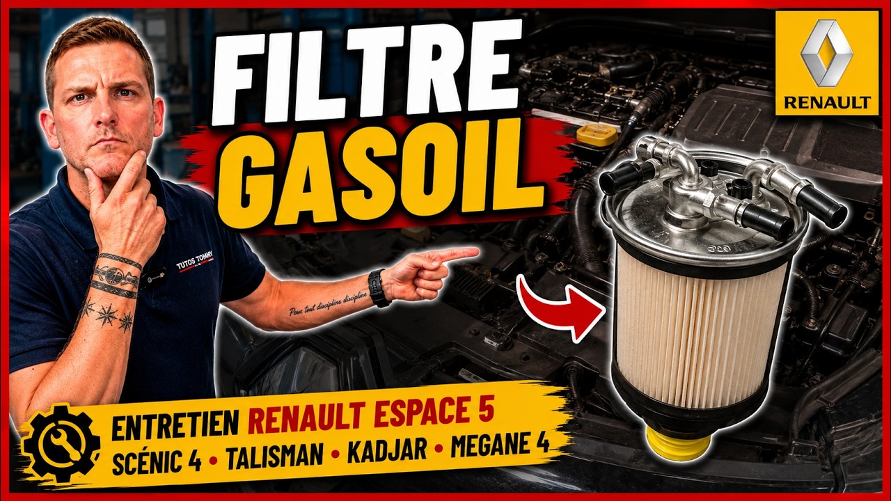 Moteur 1.6 DCI : Remplacer filtre carburant ⛽RENAULT / NISSAN