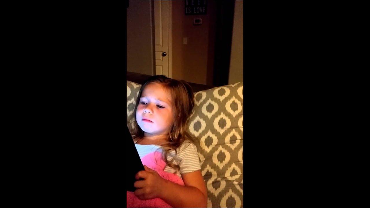 Daughter falling asleep trying to watch tablet