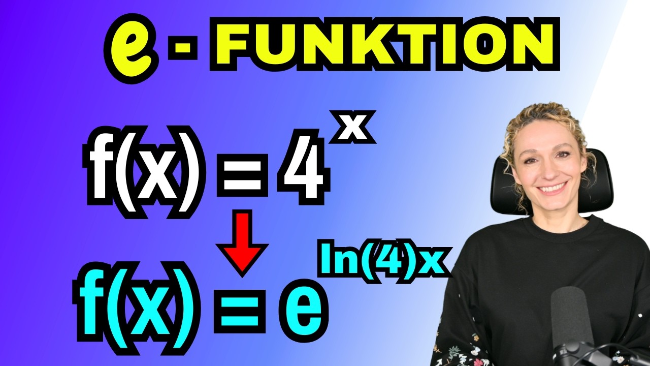 Exponentialfunktionen zur e-Funktion umformen &ndash; Schritt f&uuml;r Schritt erkl&auml;rt