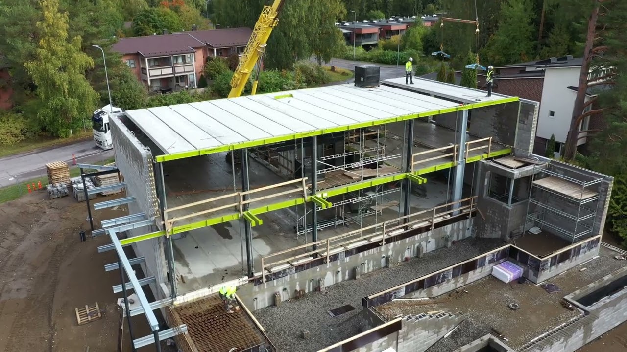 A sustainable residential building designed with green principles