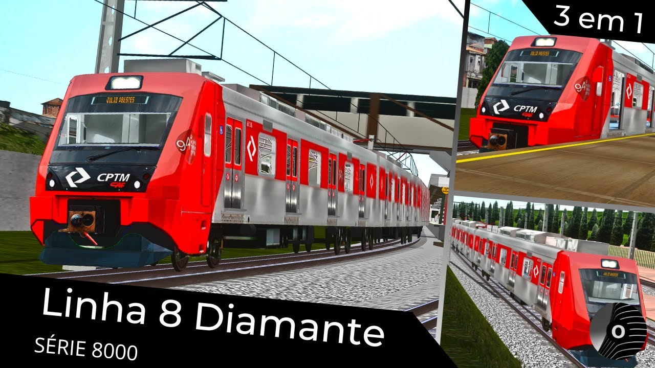 OpenBVE - LINHA 8 DIAMANTE com o TUE SÉRIE 8000 da CPTM! Itapevi X Osasco