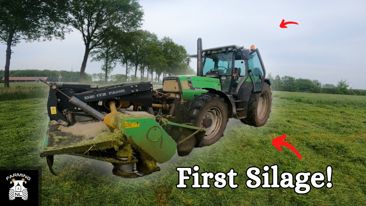 De EERSTE snede Maaien! & Bouwland Frezen