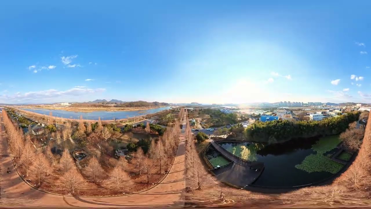[360VR] 메타쉐콰이어길 진주 초전공원 02 #antigravity #a1 #360vr #insta360 #진주가볼만한곳 #촉석루 #논개 #진주성 #진주맛집