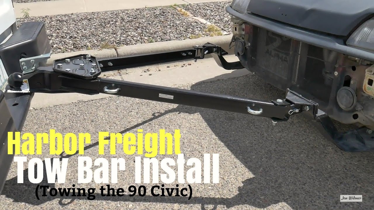 Установка регулируемого фаркопа Harbor Freight — буксировка моего автомобиля EF Civic B20B Track