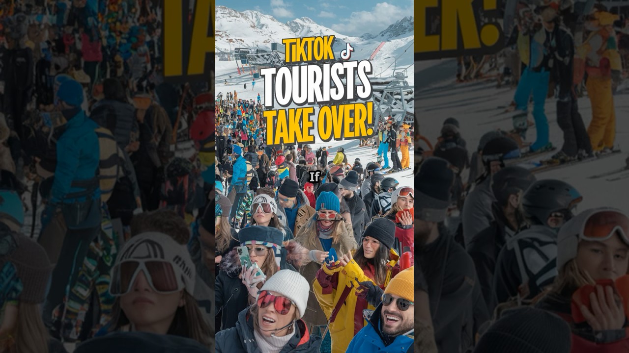 Chaos at Roccaraso TikTok Tourists Overrun Italian Ski Resort!  #SkiResorts  #Italy #WinterTravel