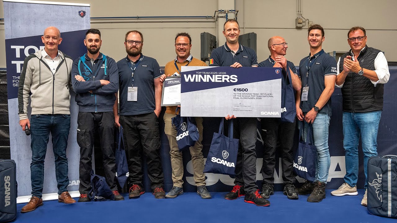 Top Team 2025–2026 Scania Torhout, Triple T, couronné meilleur équipe de techniciens de Belgique !🇧🇪