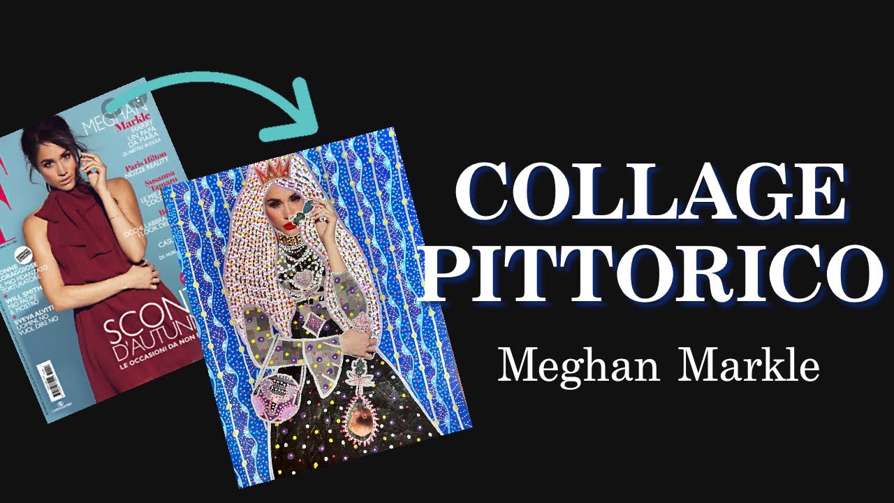 Collage Pittorico: Meghan Markle e il Principe Ranocchio! (Tecniche Pittoriche) Arte per Te