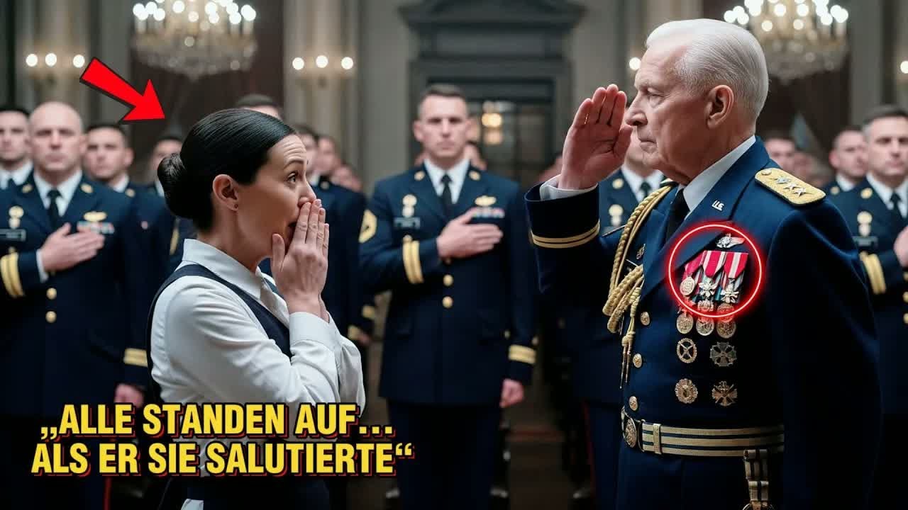 „Eine einfache Kellnerin – bis ein General vor ihr salutierte und der Saal erstarrte“