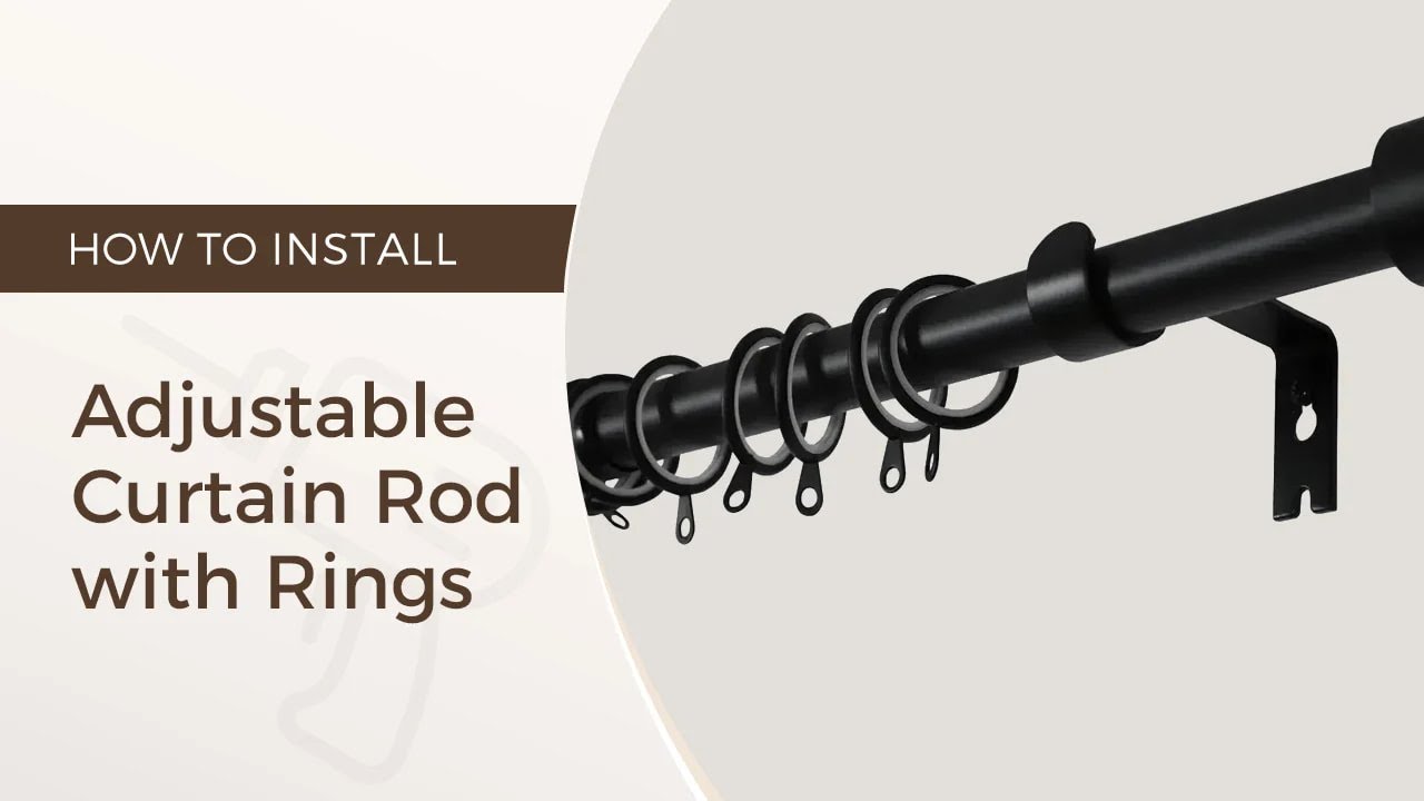How to Install Adjustable Curtain Rod with Rings