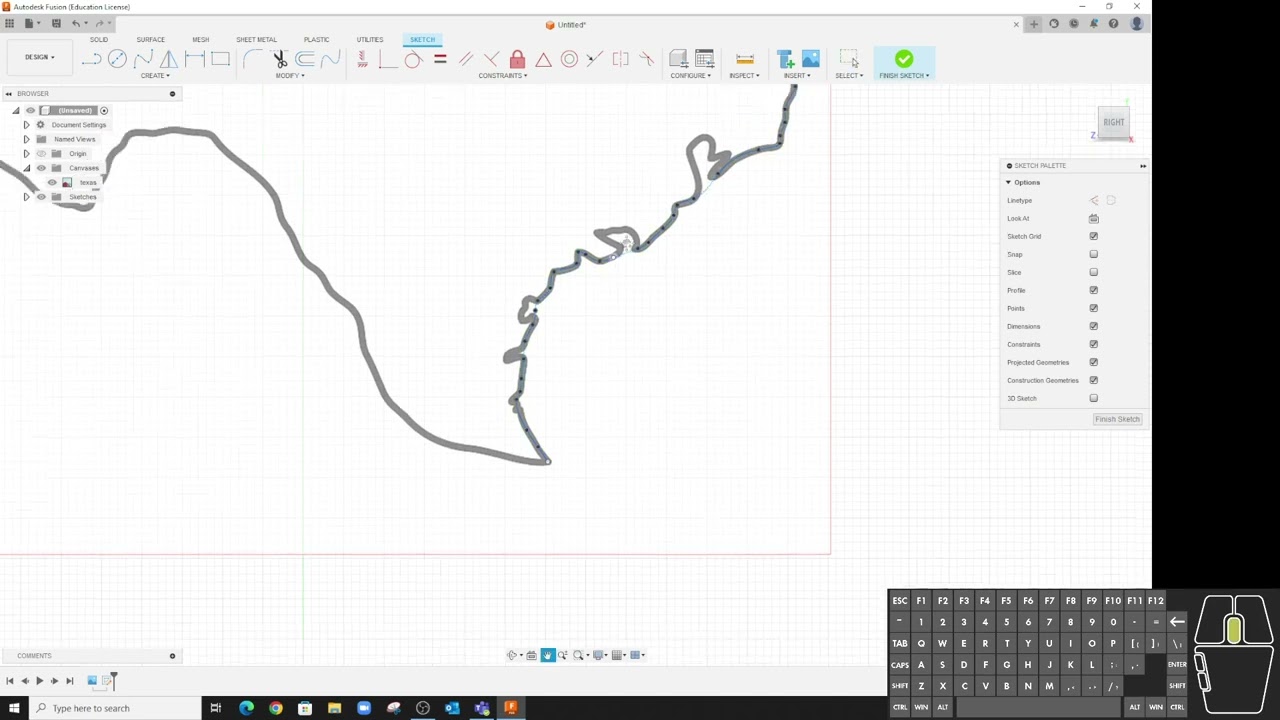 Tracing a Canvas in Fusion 360