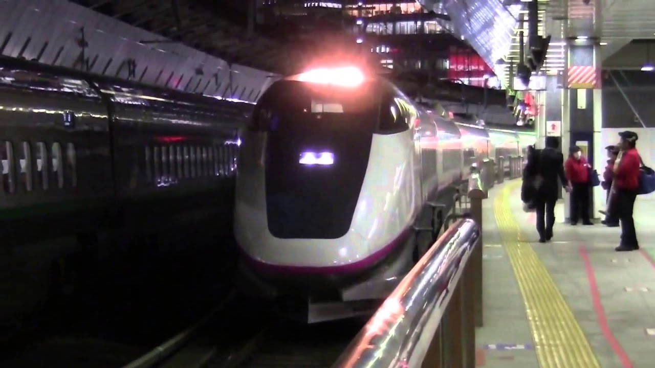 【東北新幹線】珍R1編成E3こまち量産先行車＋E2はやて 東京駅発車＋ベル