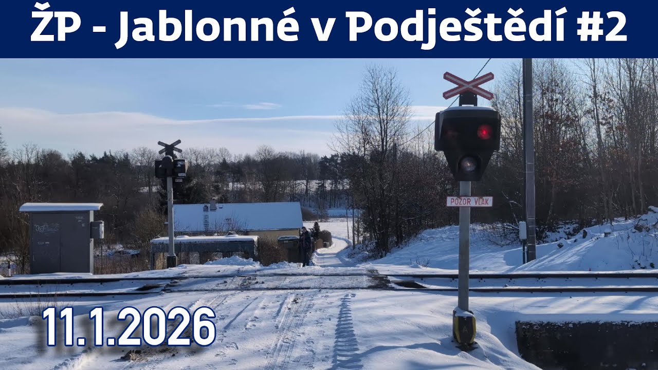 DALŠÍ VÚD! Železniční Přejezd Jablonné v Podještědí #2 11.1.2026 | TrajnCZ