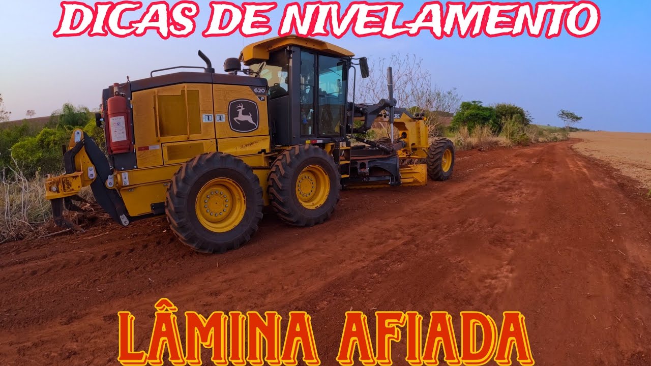 PATROL FAZENDO A FAXINA NAS MAMONAS john deere 620P motoniveladora