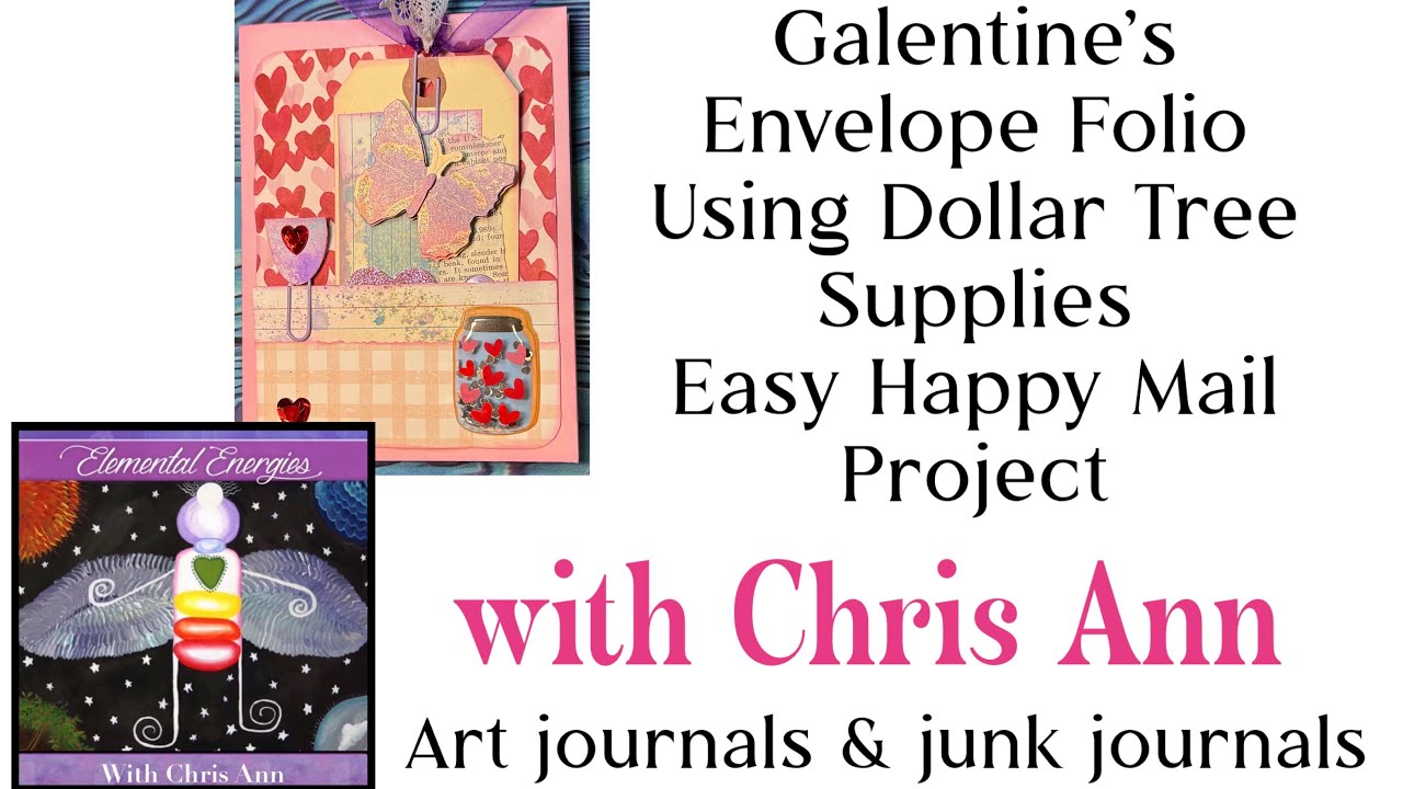 Galentine’s Envelope Folio  Using Dollar Tree Supplies Easy Happy Mail Project
