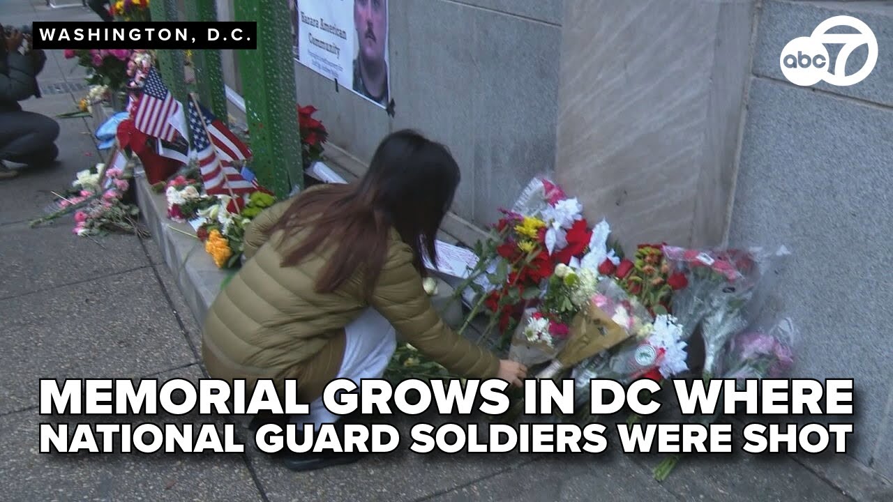'We're remembering:' Memorial grows in DC where Sarah Beckstrom, Andrew Wolfe were shot