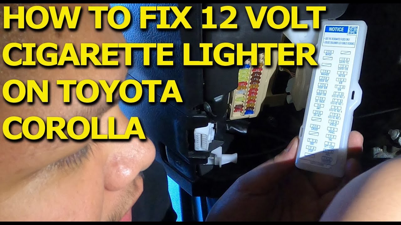 How to Fix 12V Cigarette Lighter Fuse on Toyota Corolla