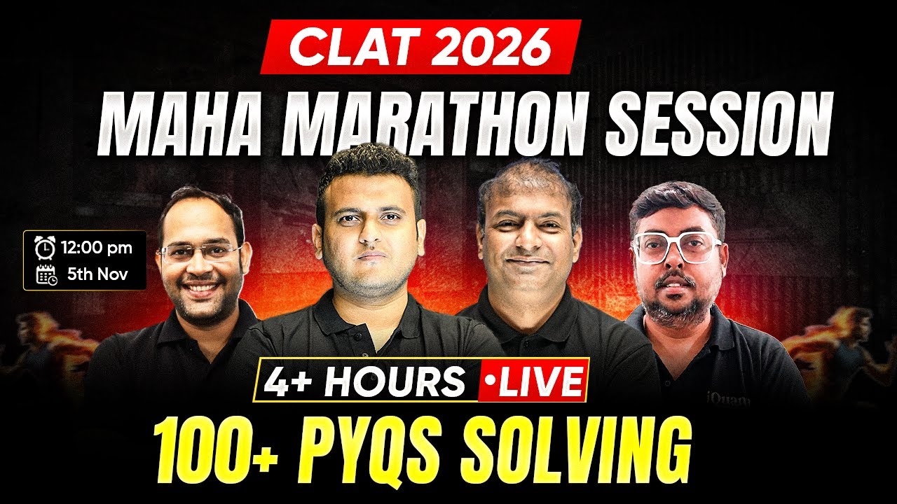 Solving PYQs Will CHANGE Your CLAT 2026 Score | CLAT PYQs | Maha Marathon Session 2026