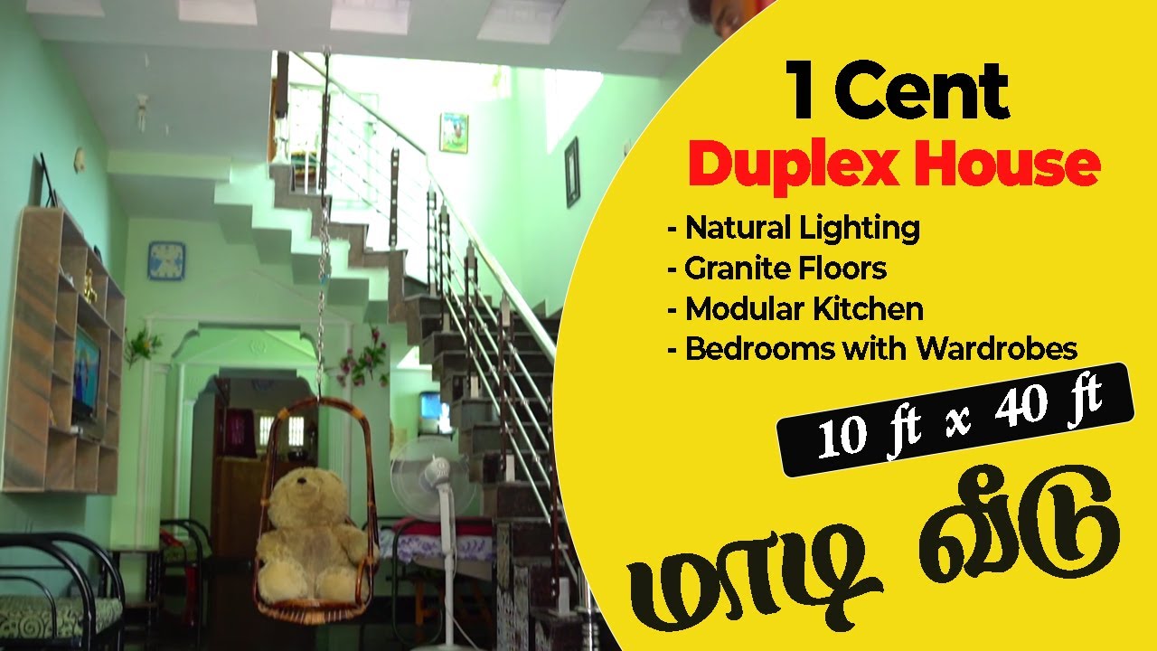 1 Cent House | Duplex Villa | 10 Ft X 40 Ft | Siva Builders