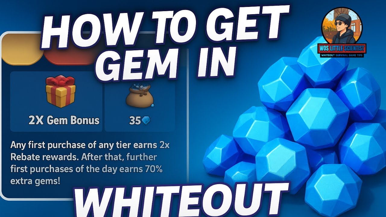 How to get Gems in whiteout survival as F2P ☺️💙