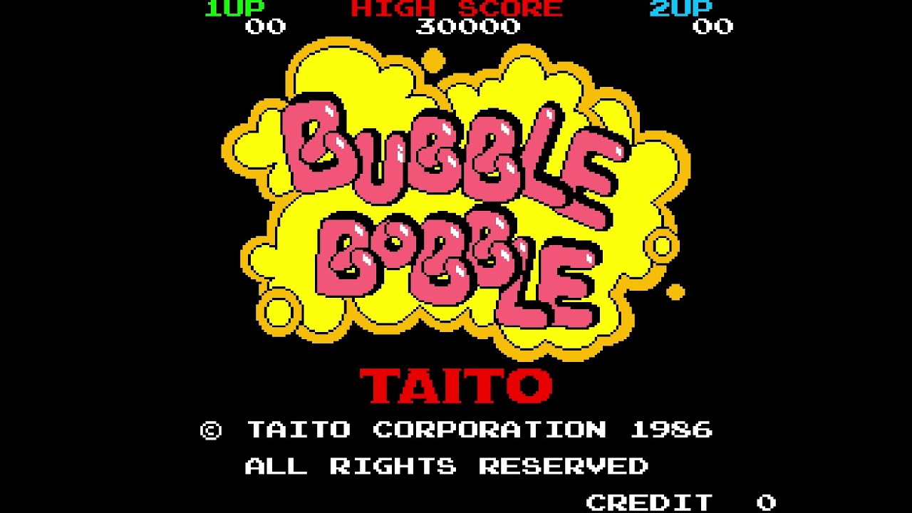 Bubble Bobble (バブルボブル). [Arcade - Taito]. (1986). 1P / 2P - Normal Endings. ALL.