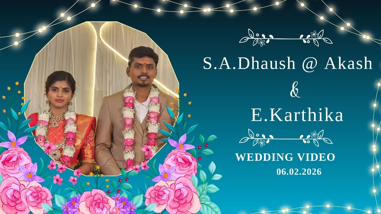 S.A.Dhanush @ Akash weds E.Karthika | Weddig Ceremoņy | Live Stream