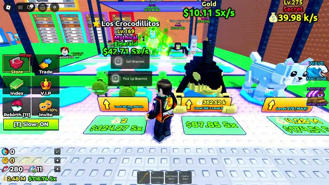 Opening MYTHICAL Lucky Blocks In Escape Tsunami For Brainrots