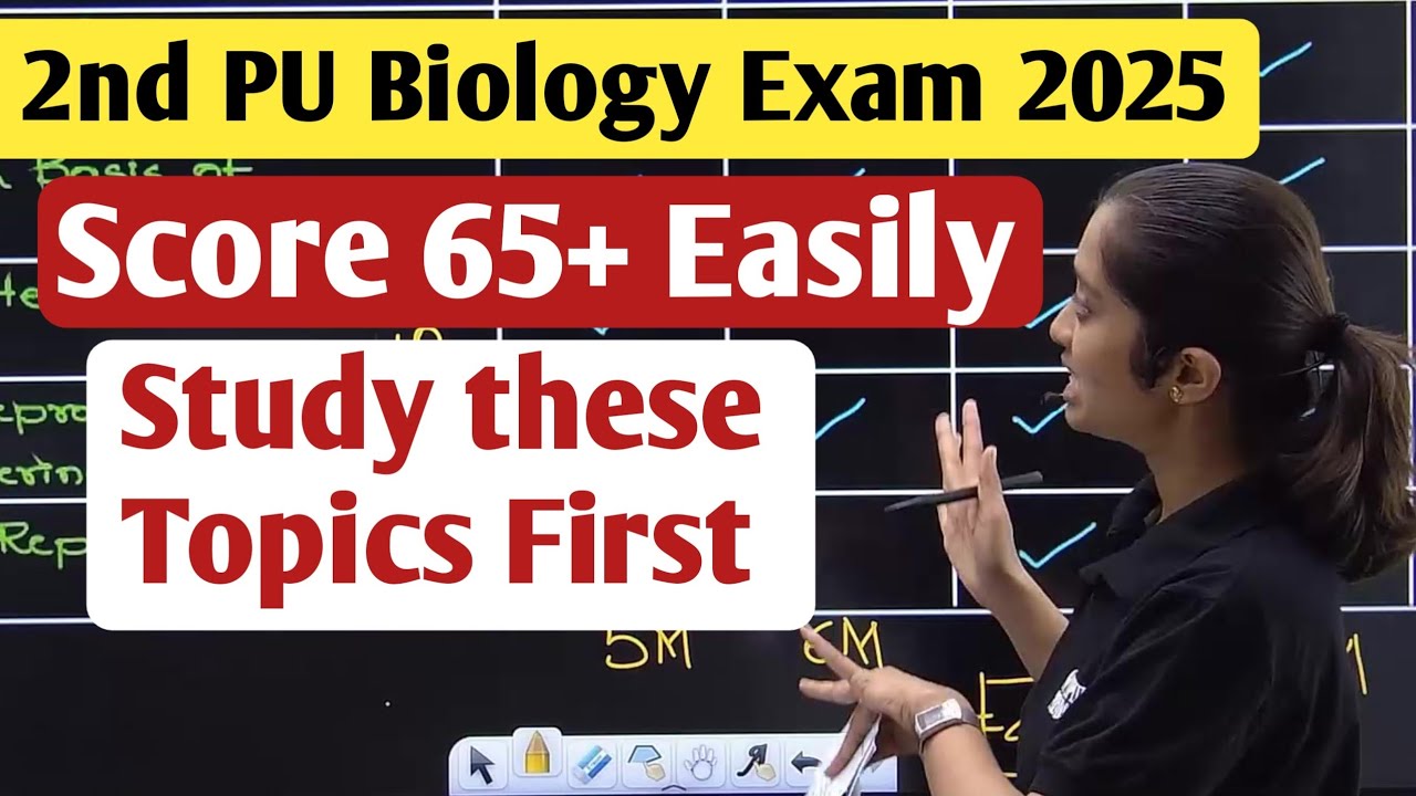 Most Important Topics | Score 65+ easily  | 2nd PU Biology Exam 2025