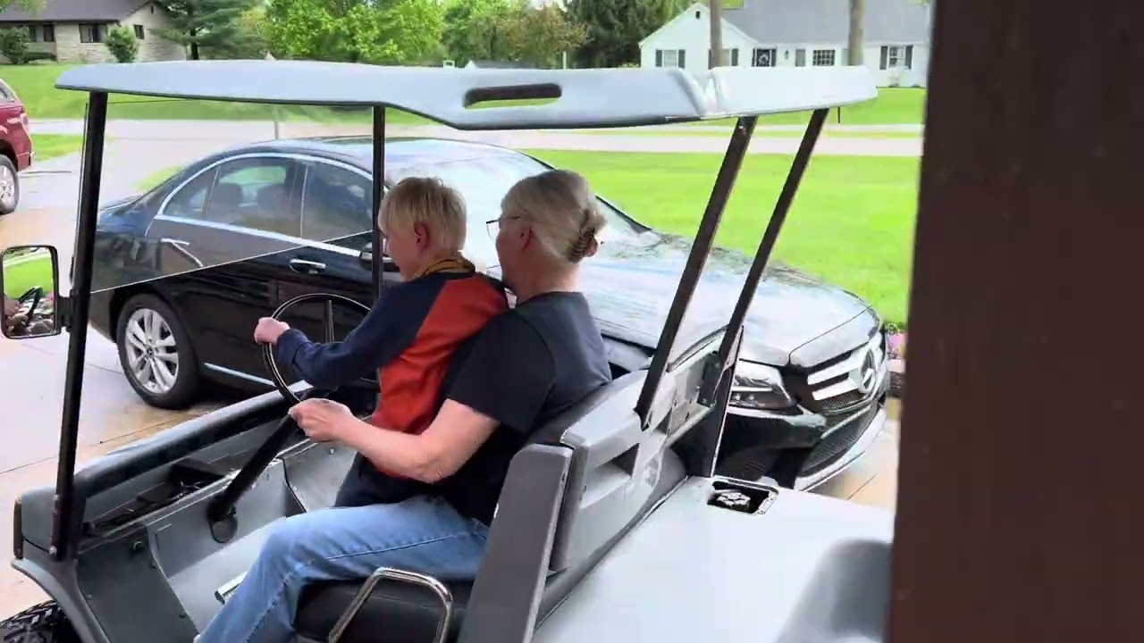 Golf cart time with Grandma