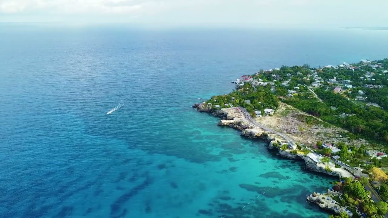 Jamaica from above West End Negril