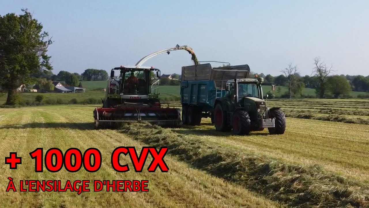 + 1000 cvx  à l'ensilage d'herbe 🤩 | Andainage et ensilage 2021🍀